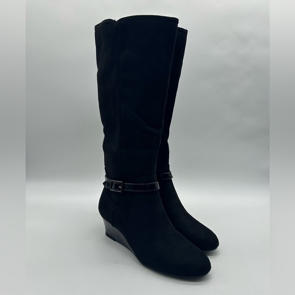East 5th Ellerton Black Knee-High Wedge Boots Women’s Size 6.5M NWT - Picture 3 of 11
